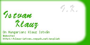 istvan klauz business card
